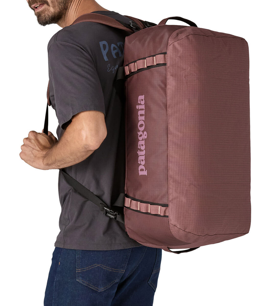 Patagonia Duffel Bag MD Black Hole purple dulse mauve – ROLLING