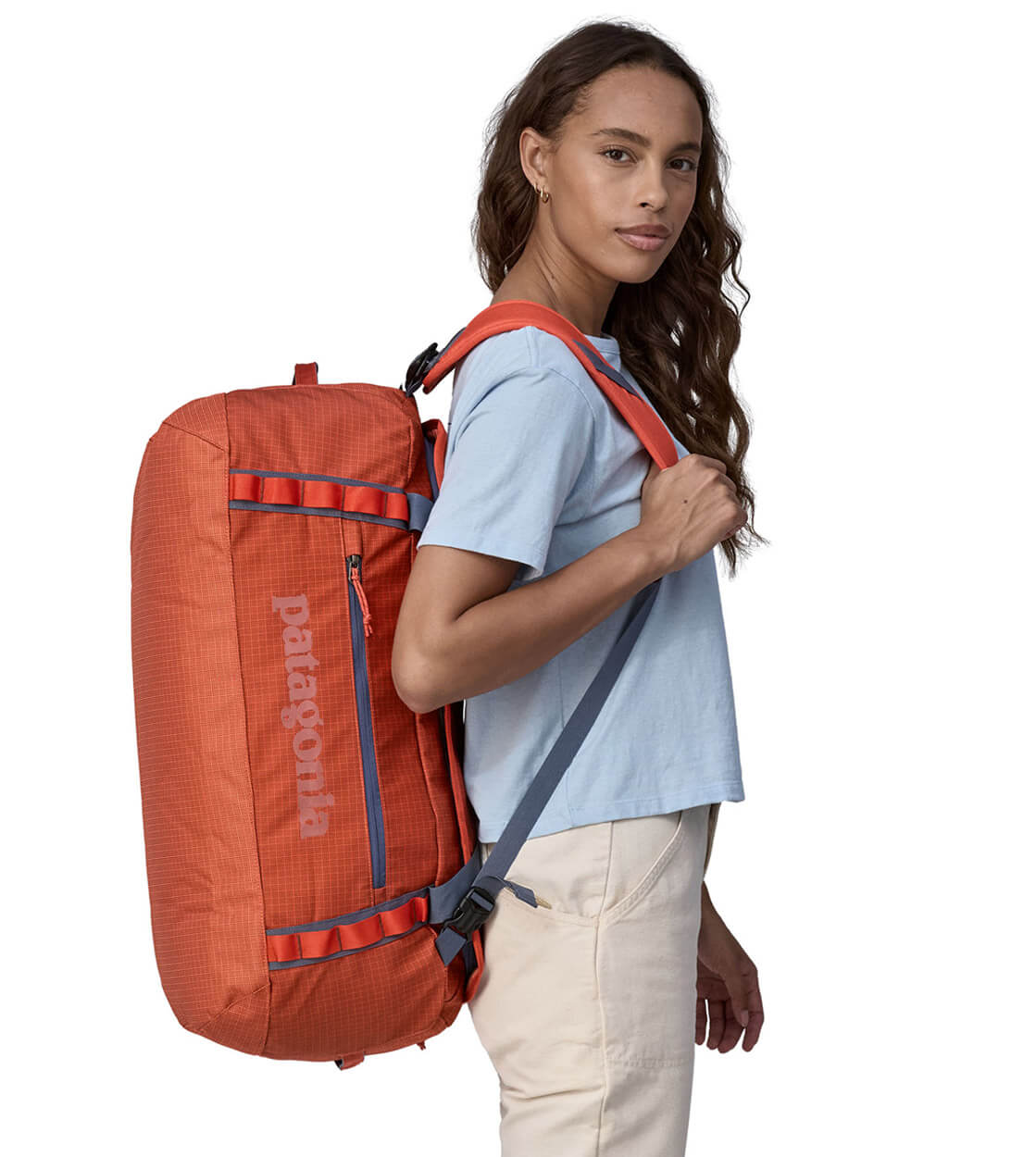 Patagonia Duffel Bag MD Black Hole red pimento