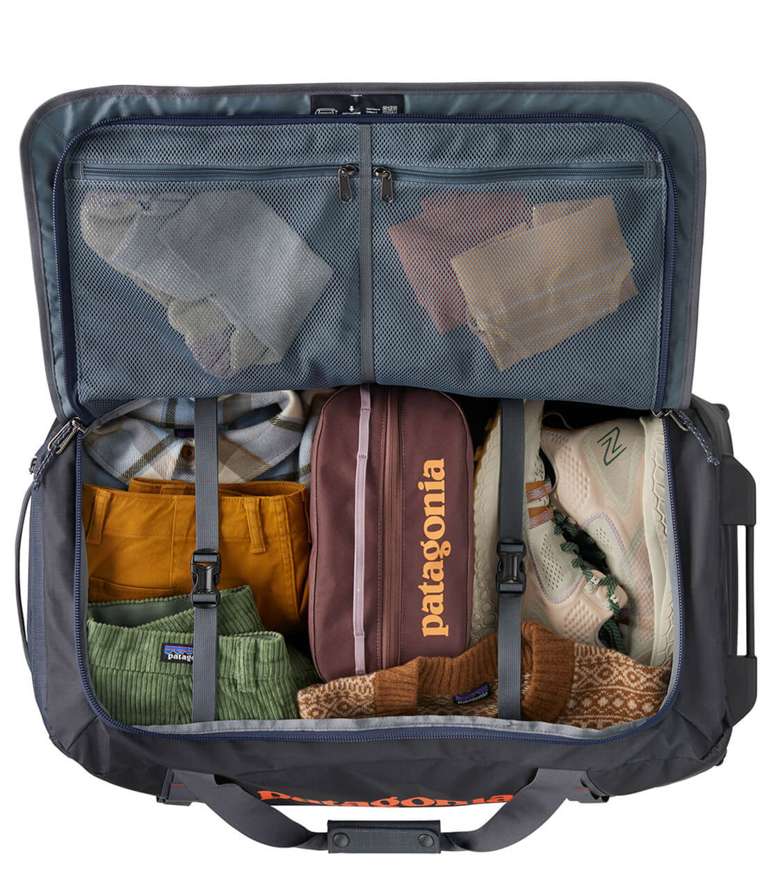 Patagonia Duffel Wheeled MD Black Hole purple dulse mauve