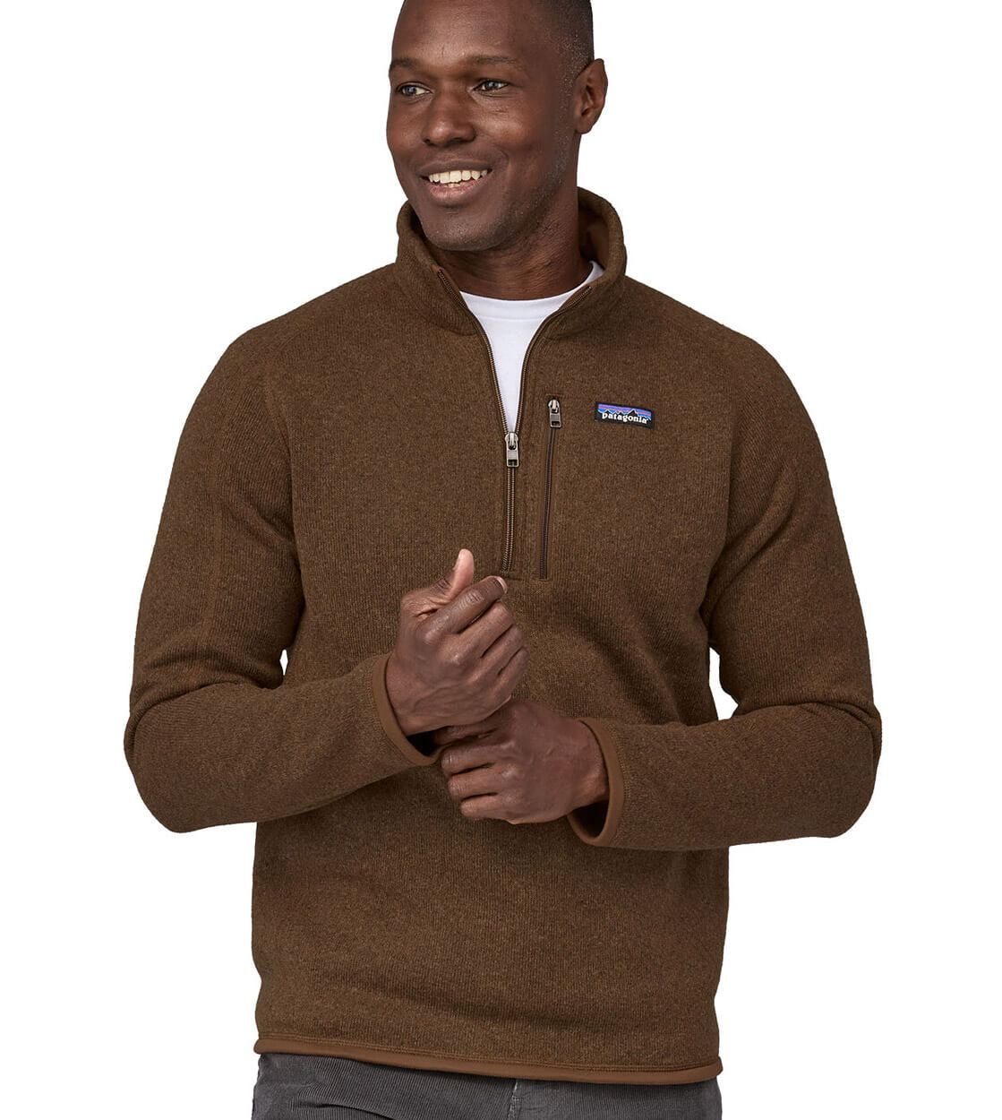 Patagonia Half Zip Better Sweater brown moose