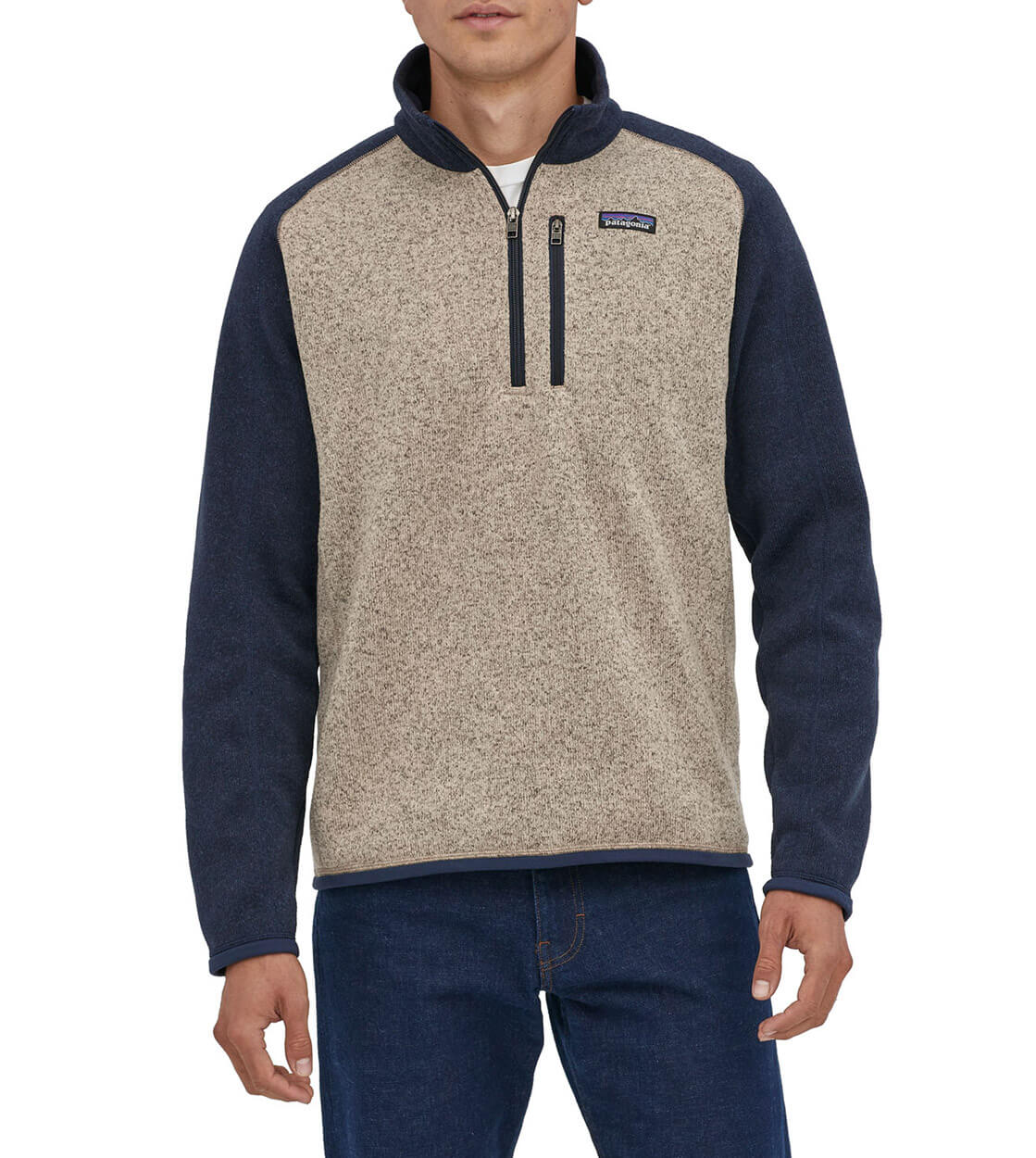 Patagonia Half Zip Better Sweater grey oar tan