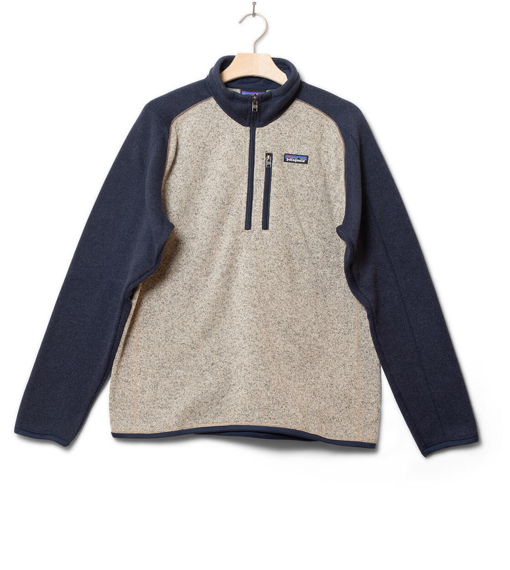 Patagonia Half Zip Better Sweater grey oar tan