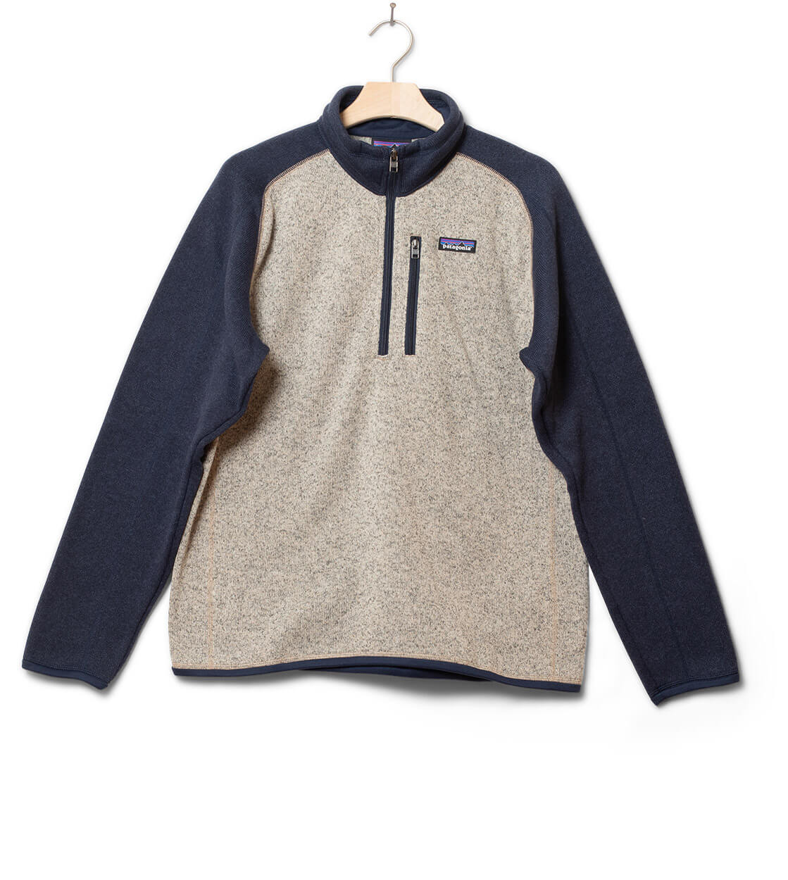 Patagonia Half Zip Better Sweater grey oar tan