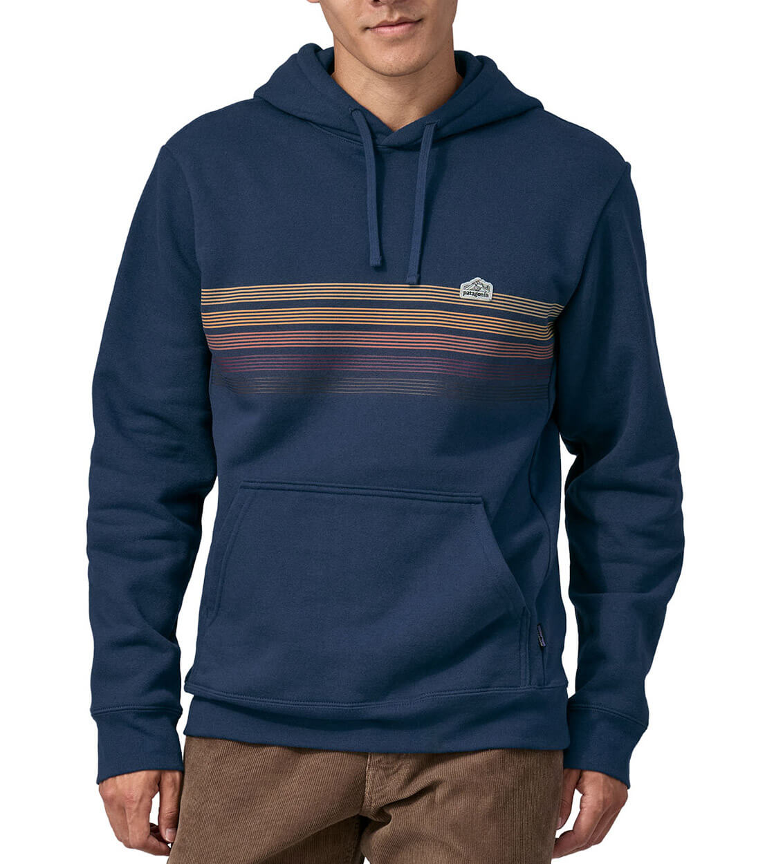 Patagonia Hooded Line Logo Ridge Stripe Uprisal blue lagome