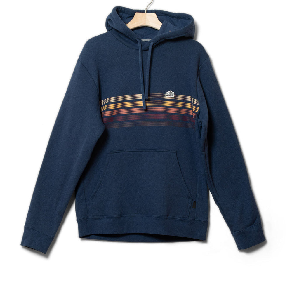 Patagonia Hooded Line Logo Ridge Stripe Uprisal blue lagome