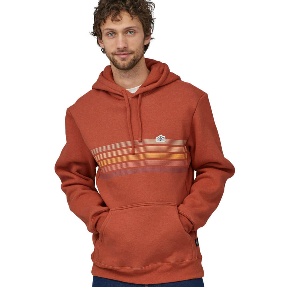 Patagonia Hooded Line Logo Ridge Stripe Uprisal orange quartz coral