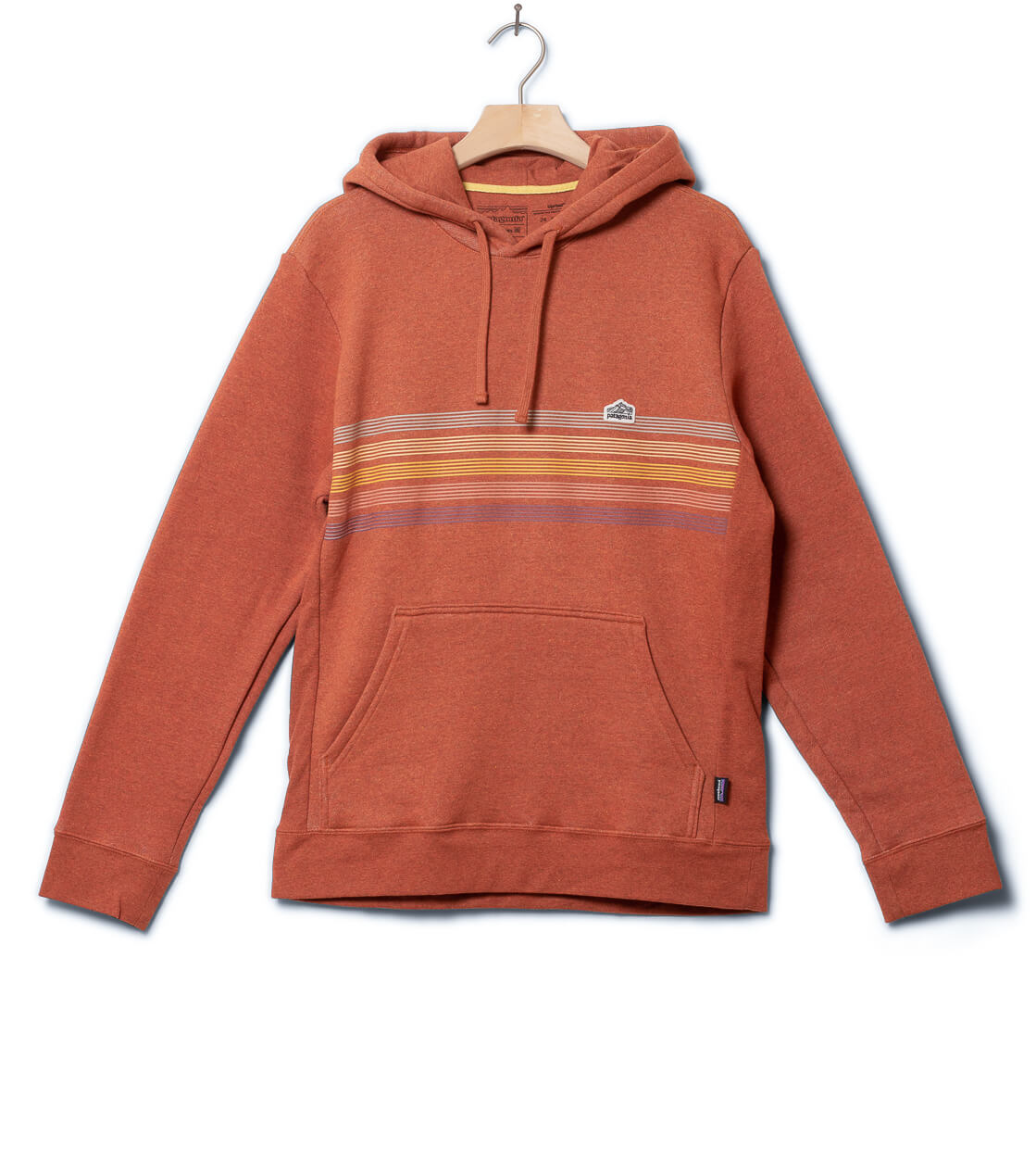 Patagonia Hooded Line Logo Ridge Stripe Uprisal orange quartz coral