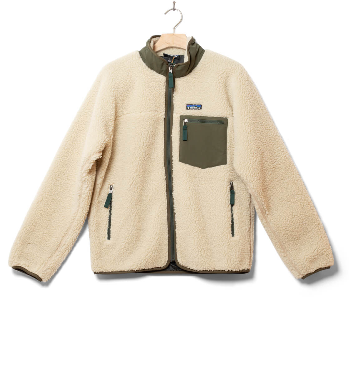 Patagonia Jacket Classic Retro-X beige dark natural / basin green