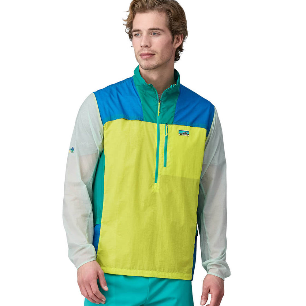 Patagonia Jacket Houdini Stash 1/2 Zip P/O multi phosphorus green