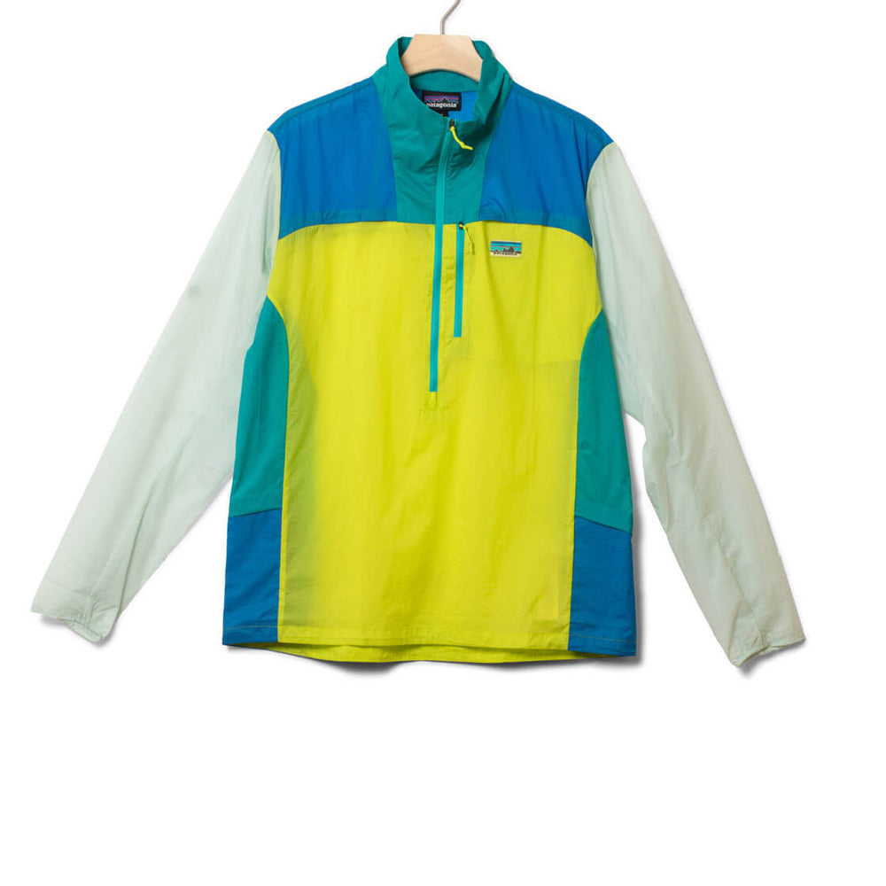 Patagonia Jacket Houdini Stash 1/2 Zip P/O multi phosphorus green