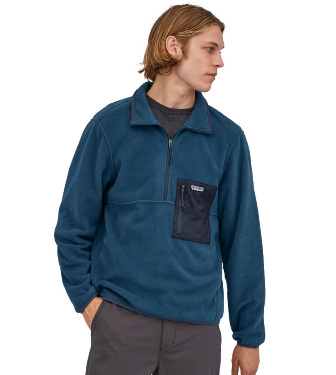 Patagonia Jacket Microdini 1/2 Zip P/O blue tidepool