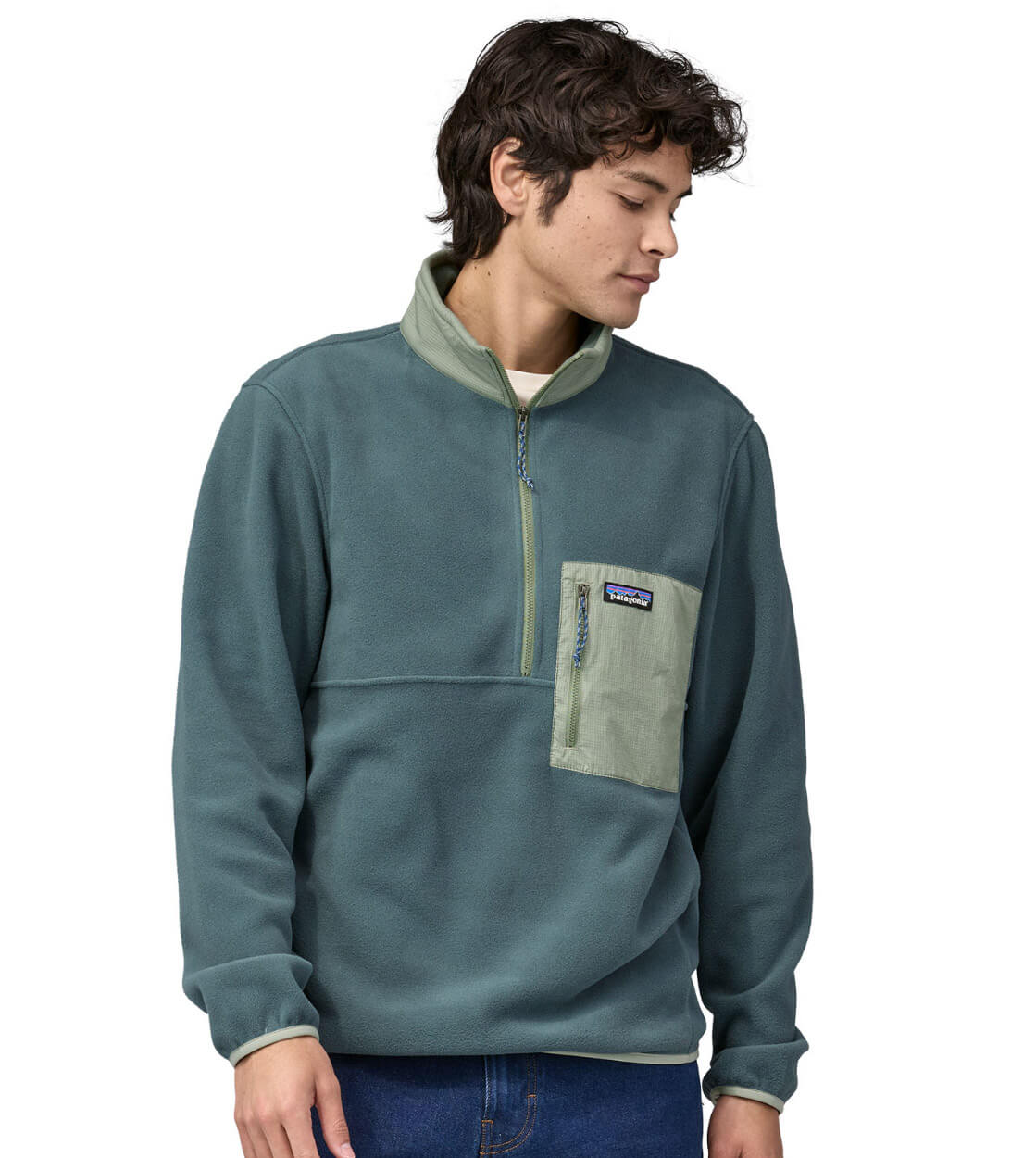 Patagonia Jacket Microdini 1/2 Zip P/O green noveau