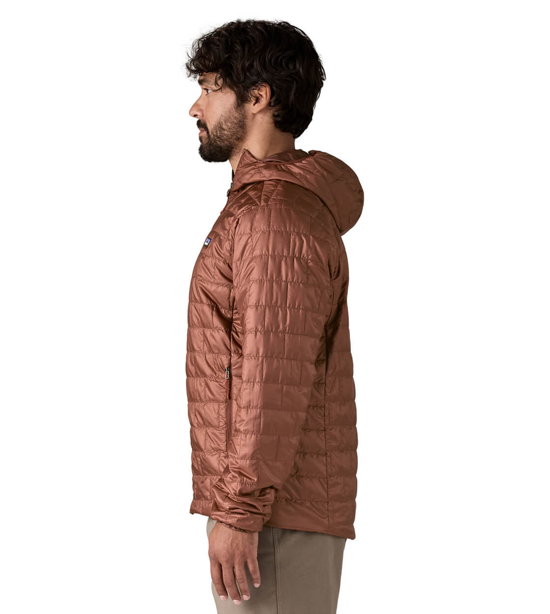 Patagonia Jacket Nano Puff Hooded brown dried vanilla