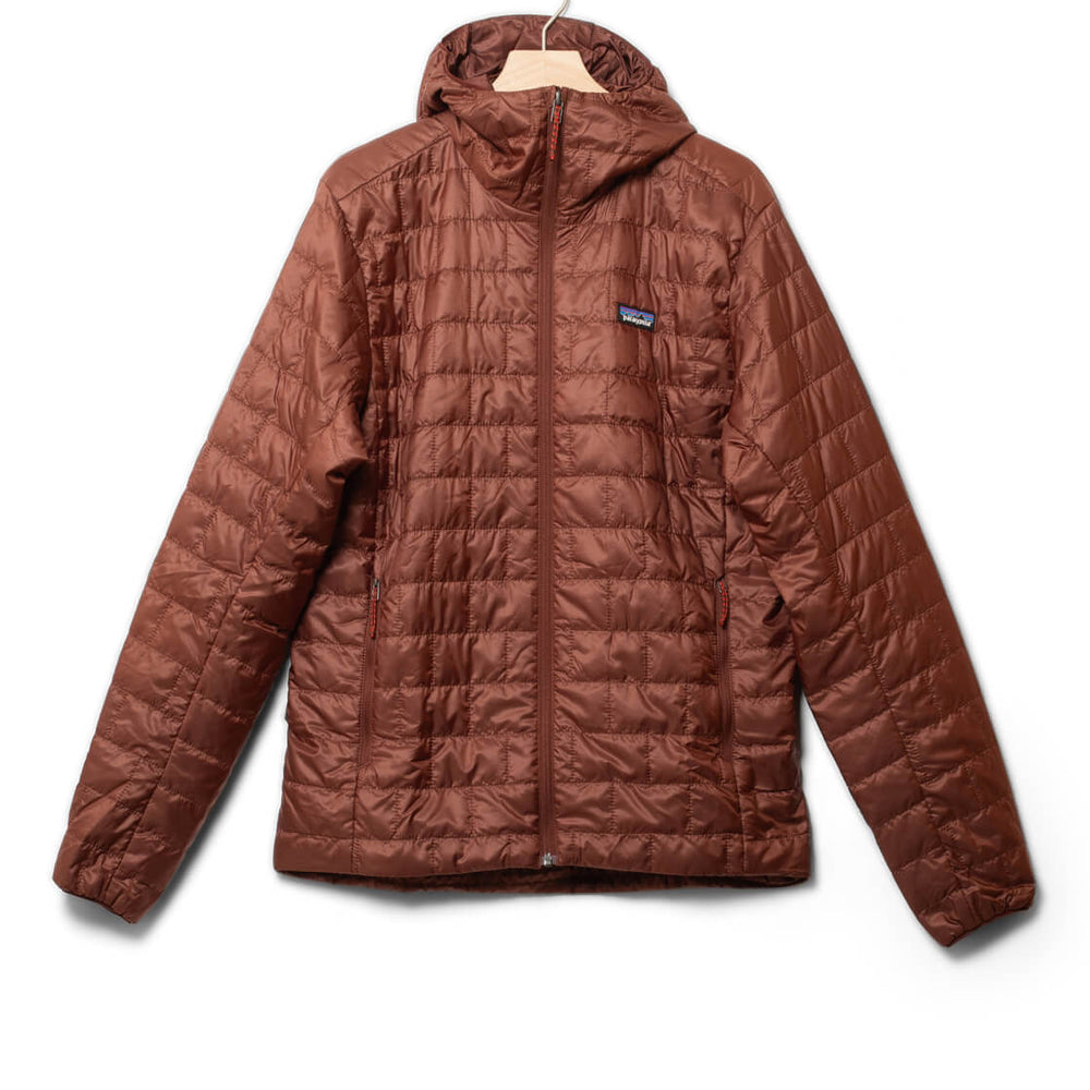 Patagonia Jacket Nano Puff Hooded brown dried vanilla