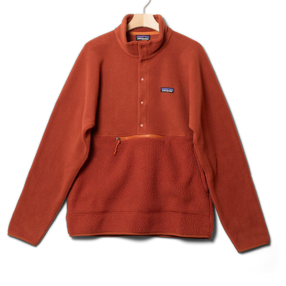 Patagonia Jacket Retro Pile 1/2 Snap P/O red burnished