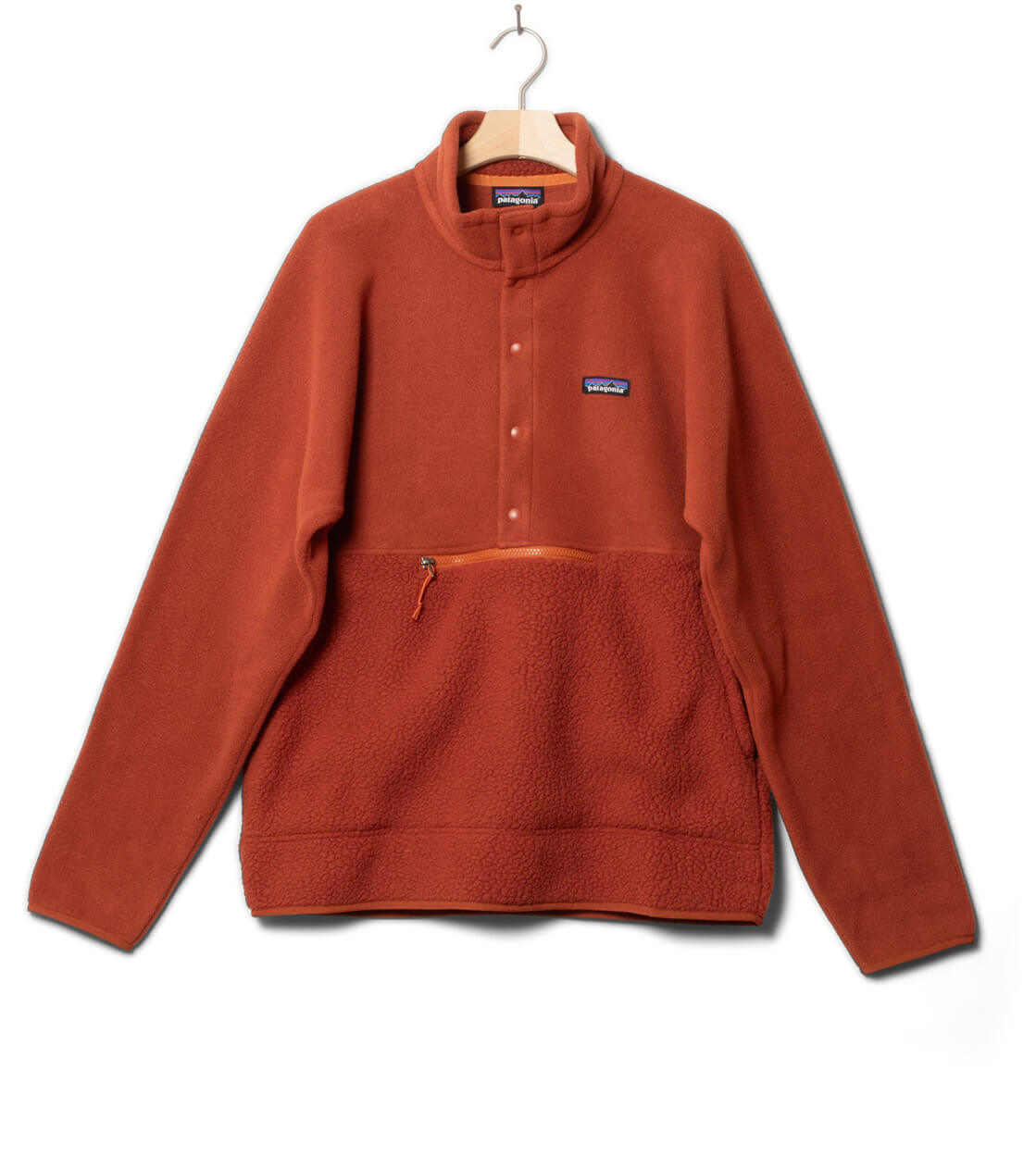 Patagonia Jacket Retro Pile 1/2 Snap P/O red burnished