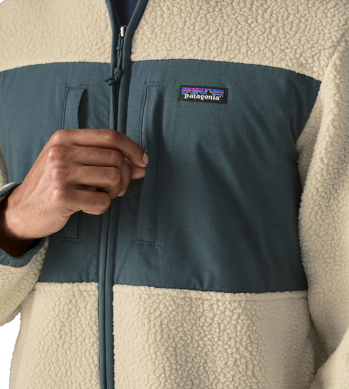 Patagonia Jacket Retro Pile Patch beige pelican