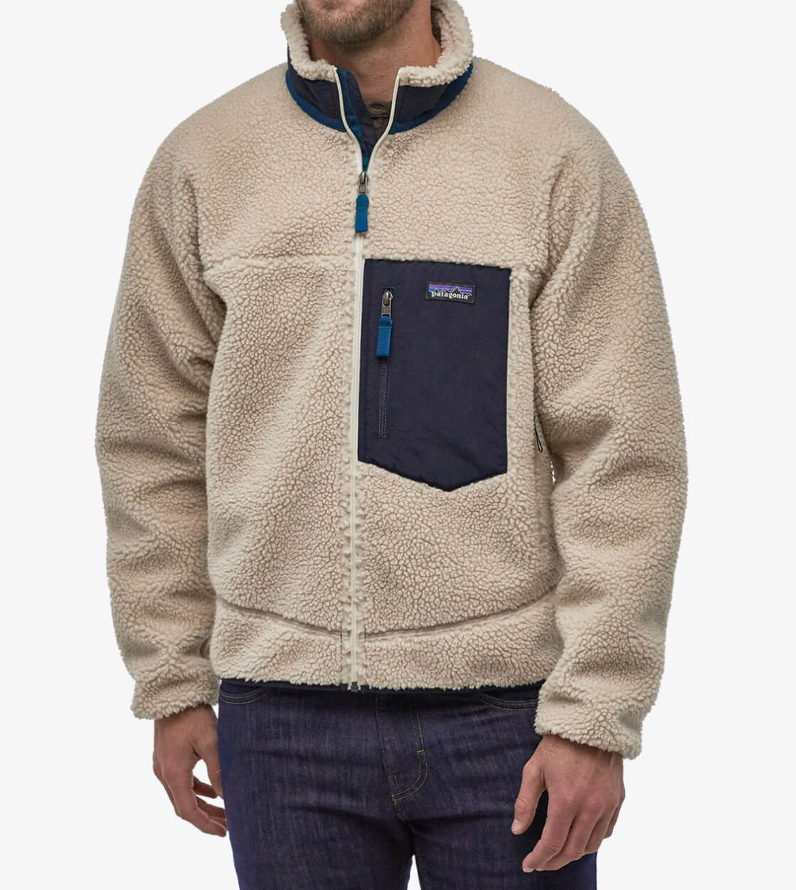 Patagonia Jacket Retro-X beige natural/blue