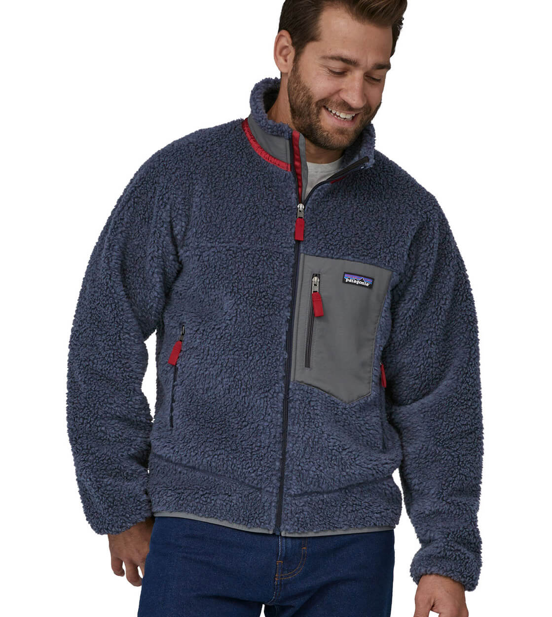 Patagonia Jacket Retro-X blue new navy/max red