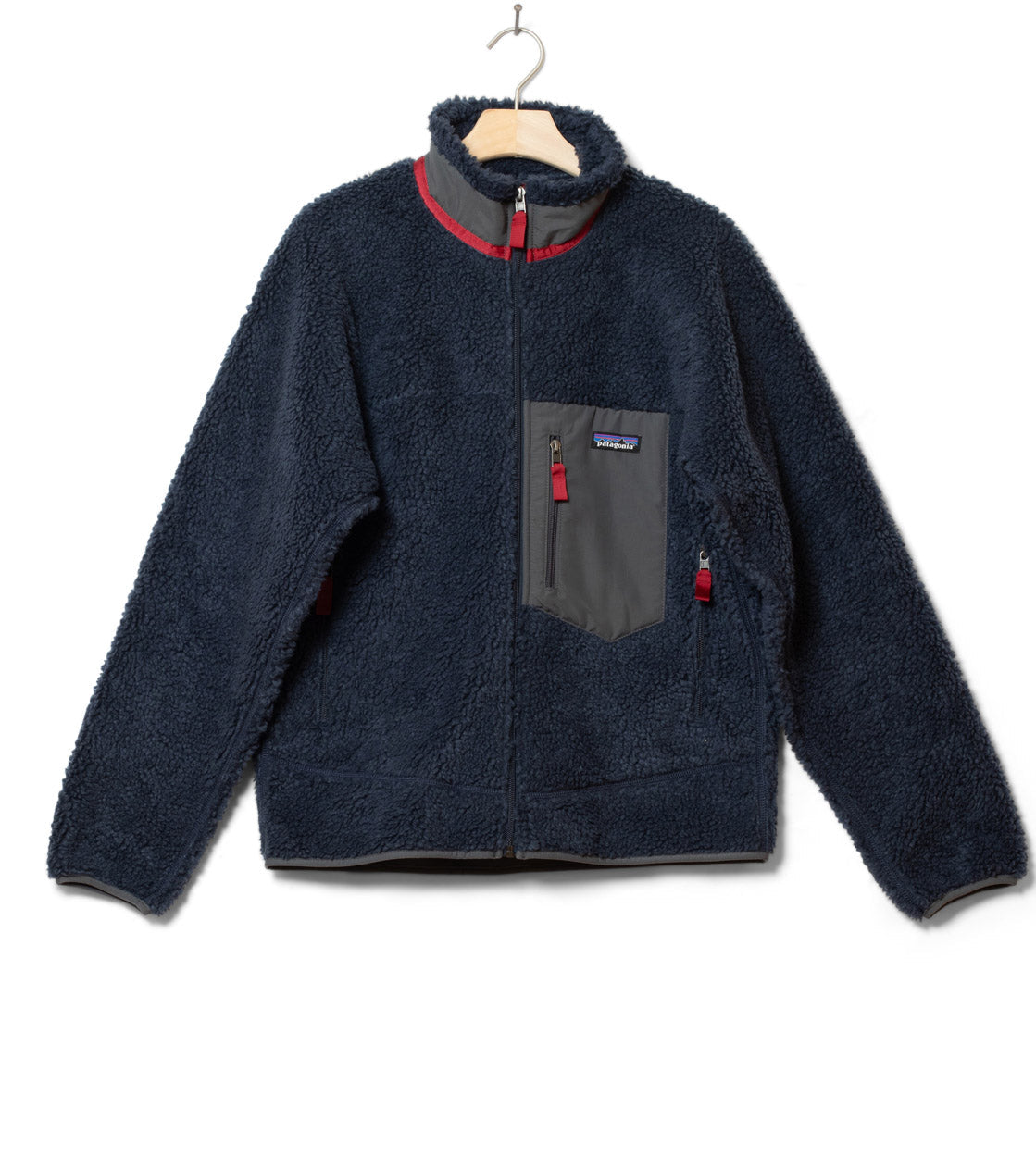 Patagonia Jacket Retro-X blue new navy/max red
