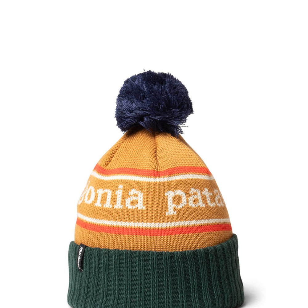 Patagonia K Beanie Powder Town Park Stripe brown talon gold
