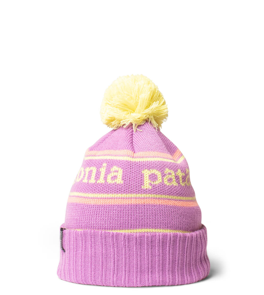Patagonia K Beanie Powder Town Park Stripe purple brisk