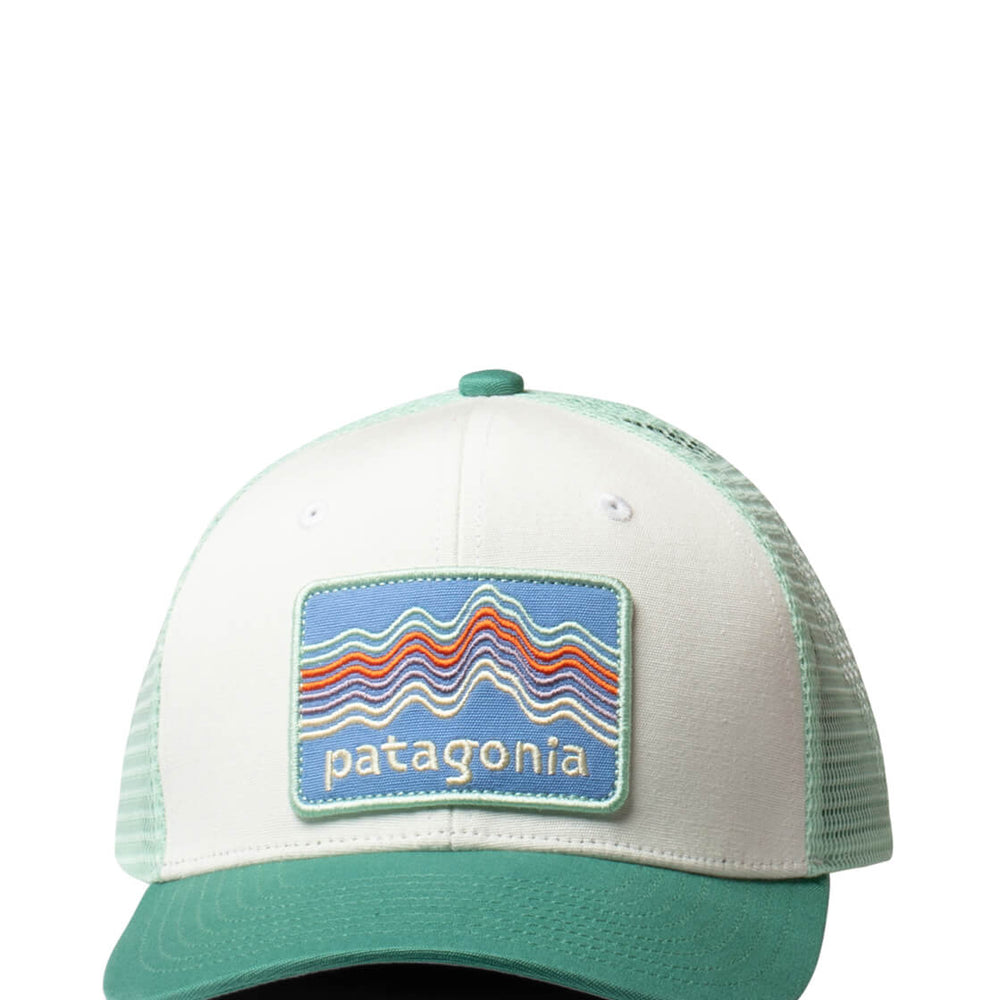 Patagonia K Trucker Cap Ridge Rise Stripe green heartleaf