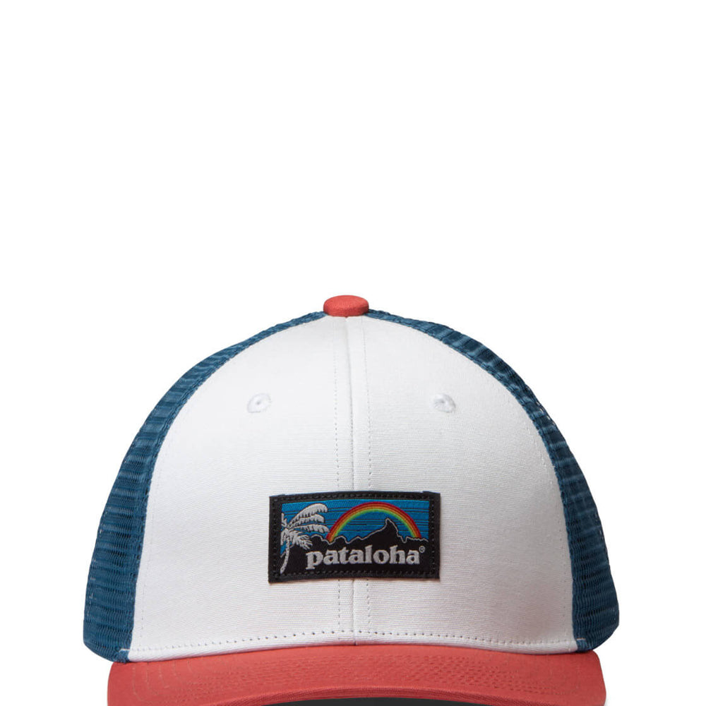 Patagonia Kids Trucker Cap Patalokahi Label blue birch white patalokahi