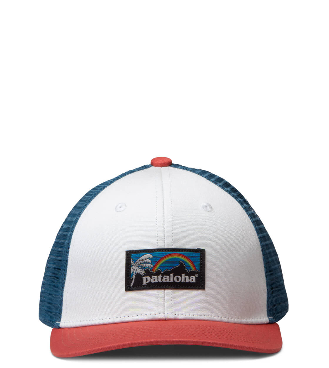 Patagonia Kids Trucker Cap Patalokahi Label blue birch white patalokahi