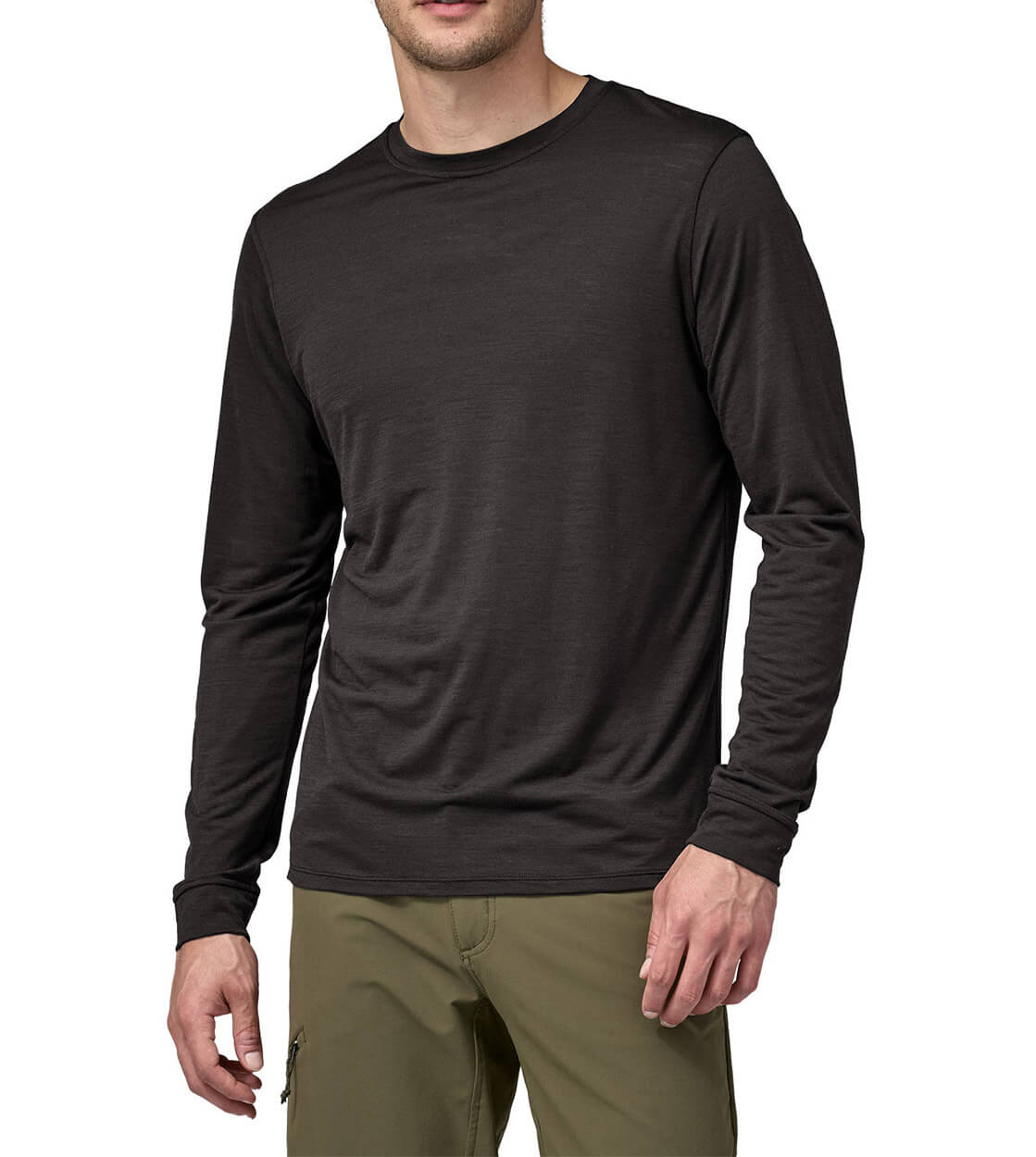 Patagonia Longsleeve Cap Cool Merino black