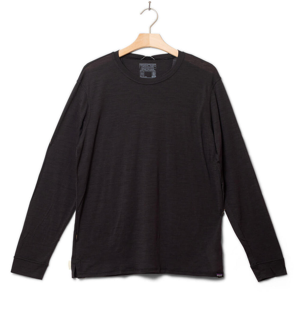 Patagonia Longsleeve Cap Cool Merino black
