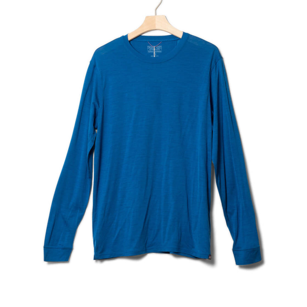 Patagonia Longsleeve Cap Cool Merino blue endless
