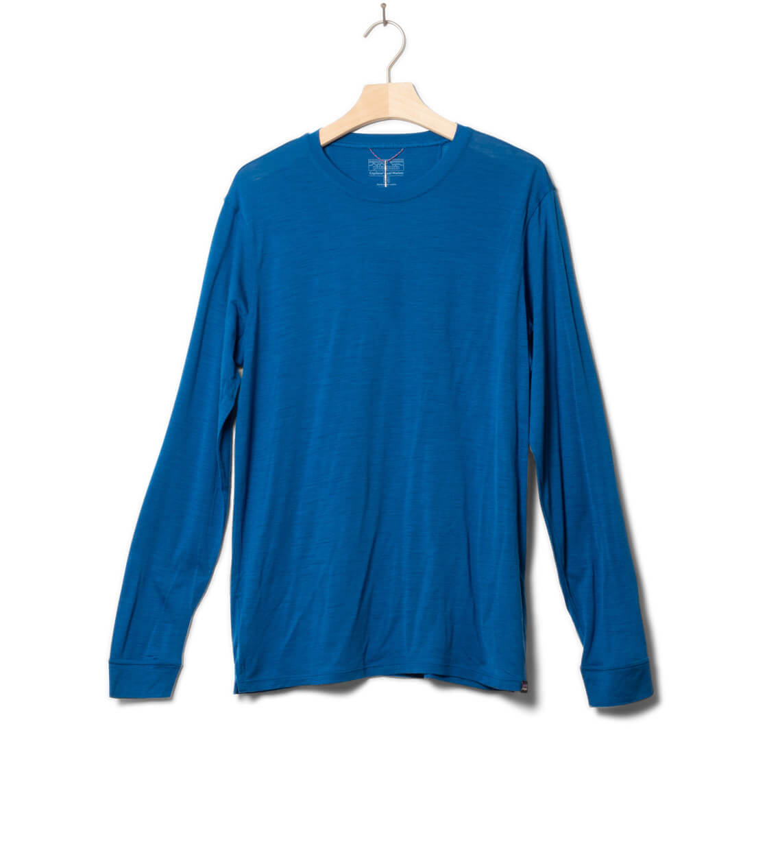 Patagonia Longsleeve Cap Cool Merino blue endless