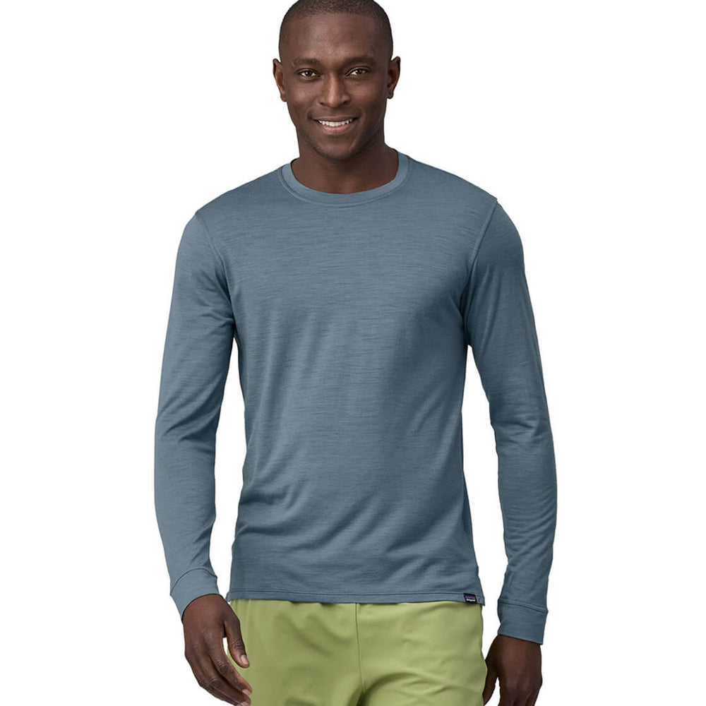 Patagonia Longsleeve Cap Cool Merino blue utilitiy