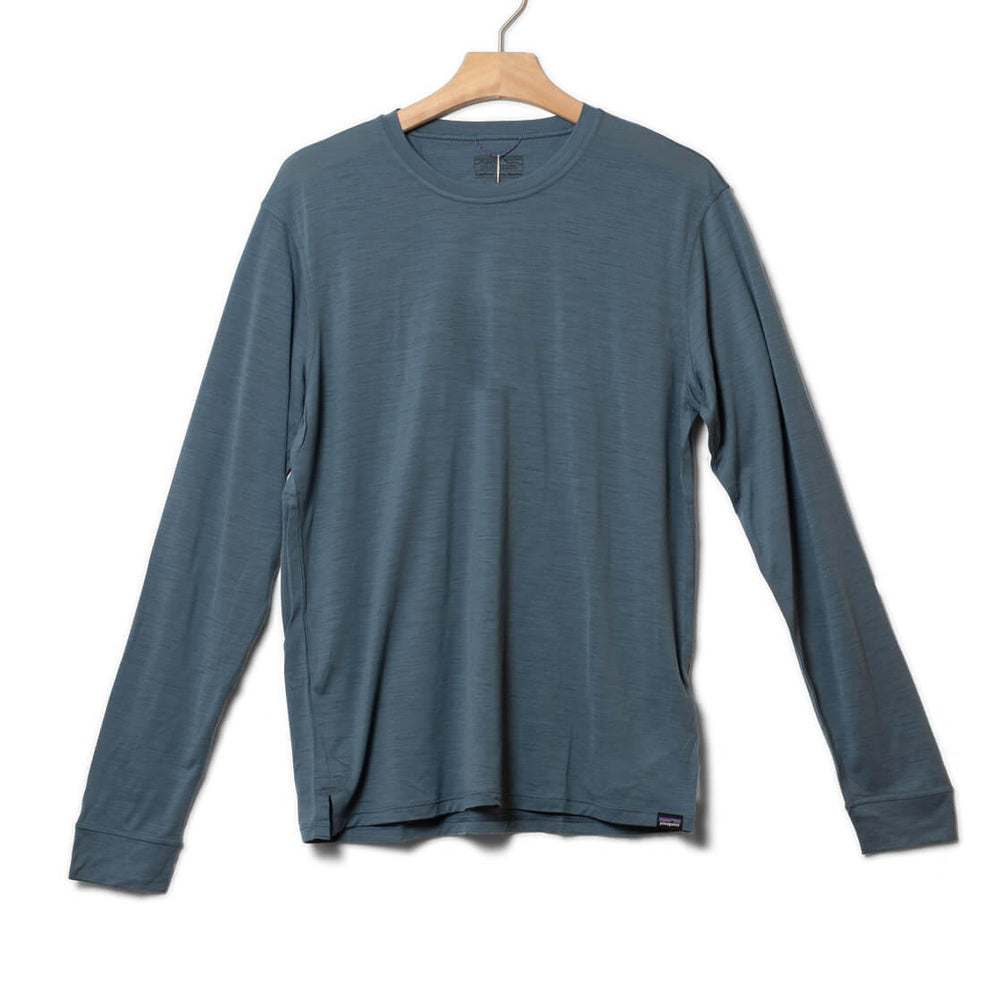 Patagonia Longsleeve Cap Cool Merino blue utilitiy