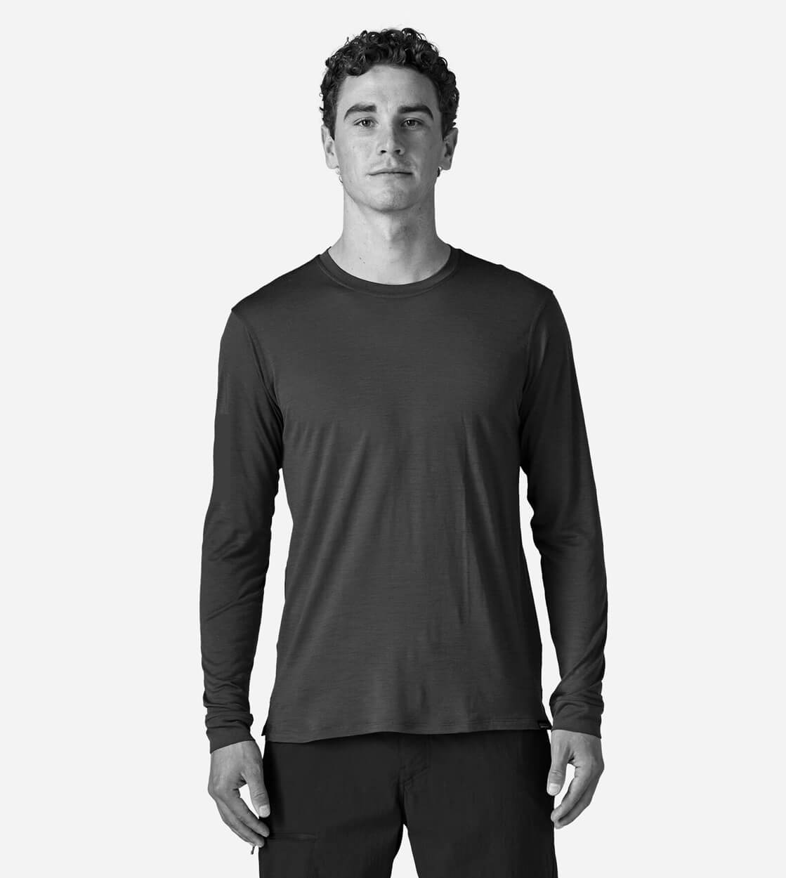 Patagonia Longsleeve Cap Cool Merino brown wolf