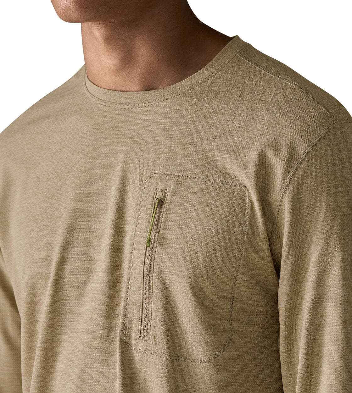 Patagonia Longsleeve Cap Cool Sun beige seabird light seabird grey x-dye