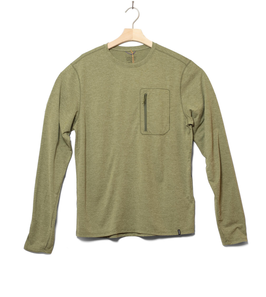 Patagonia Longsleeve Cap Cool Sun green caper buckhorn green x-dye
