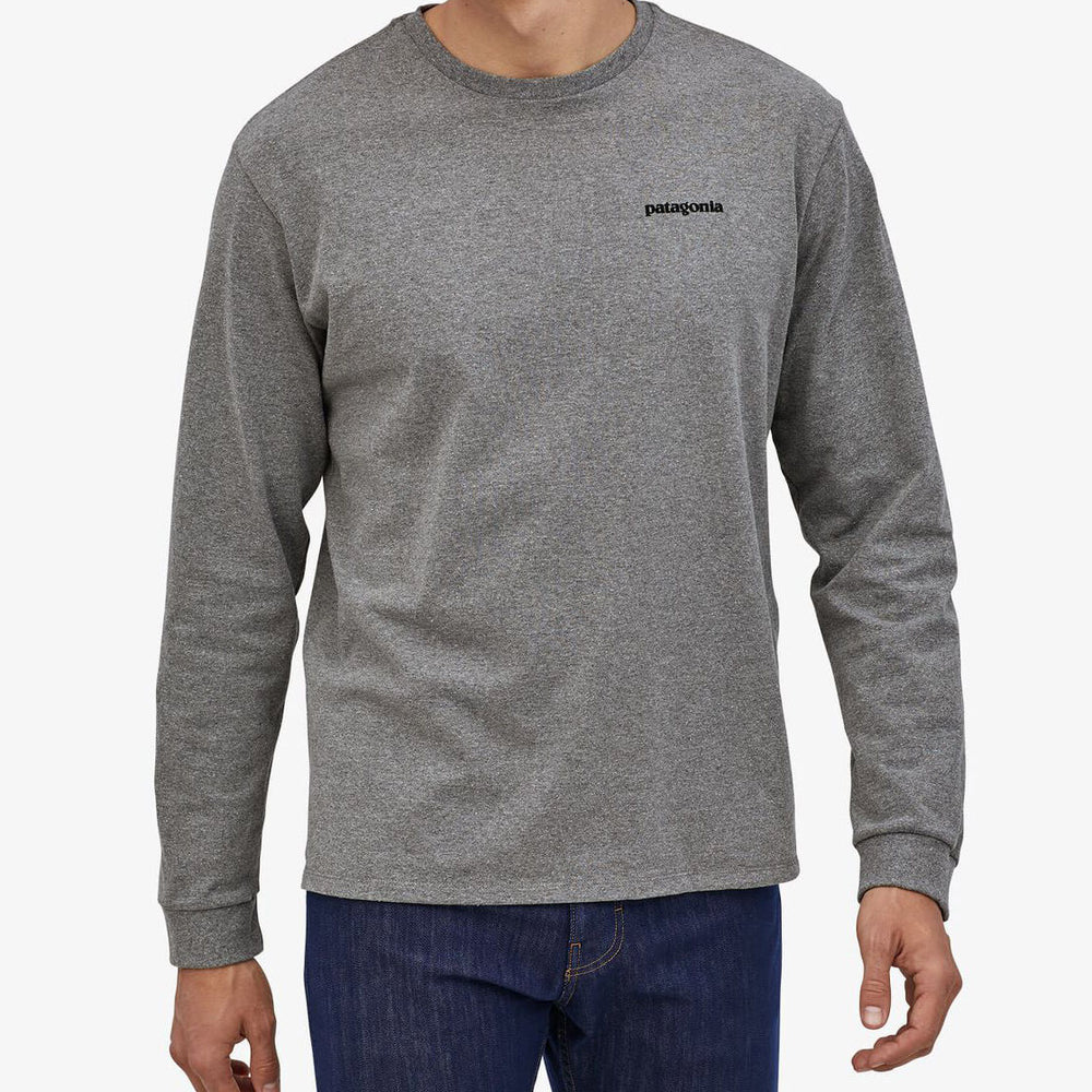 Patagonia Longsleeve P-6 Logo grey gravel heather
