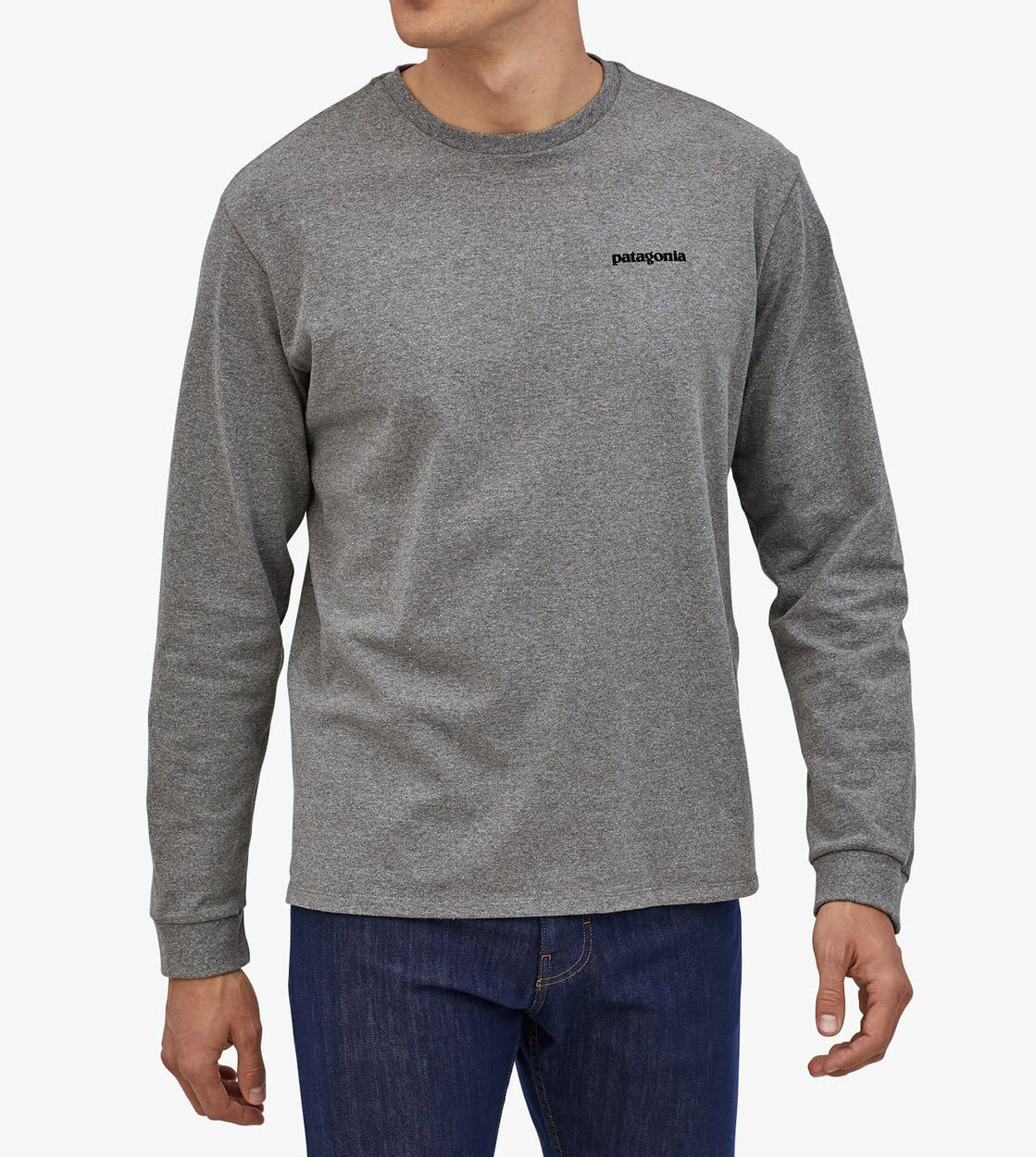 Patagonia Longsleeve P-6 Logo grey gravel heather
