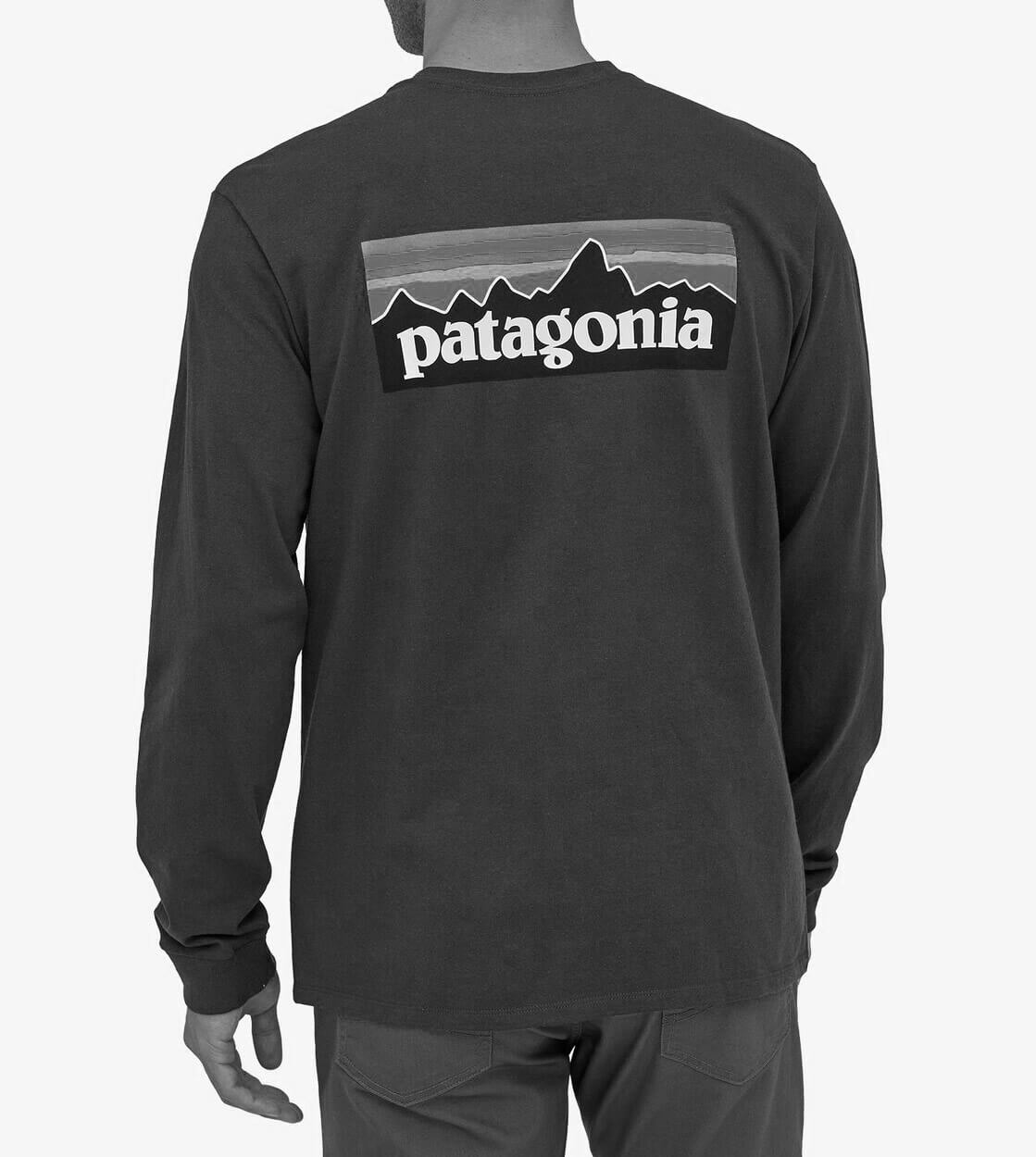 Patagonia Longsleeve P-6 Logo grey gravel heather