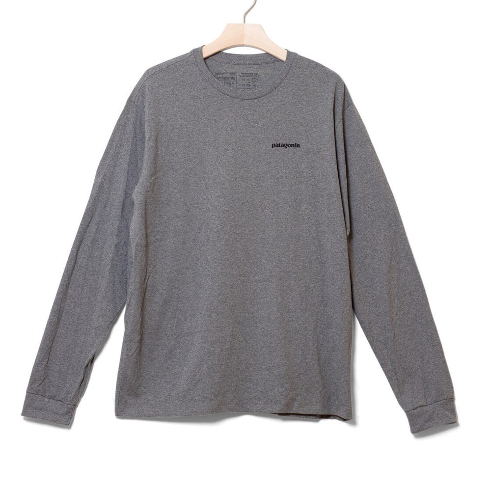 Patagonia Longsleeve P-6 Logo grey gravel heather