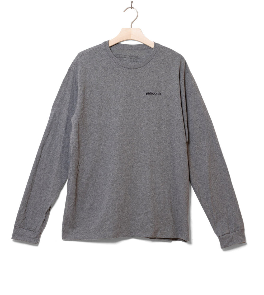 Patagonia Longsleeve P-6 Logo grey gravel heather