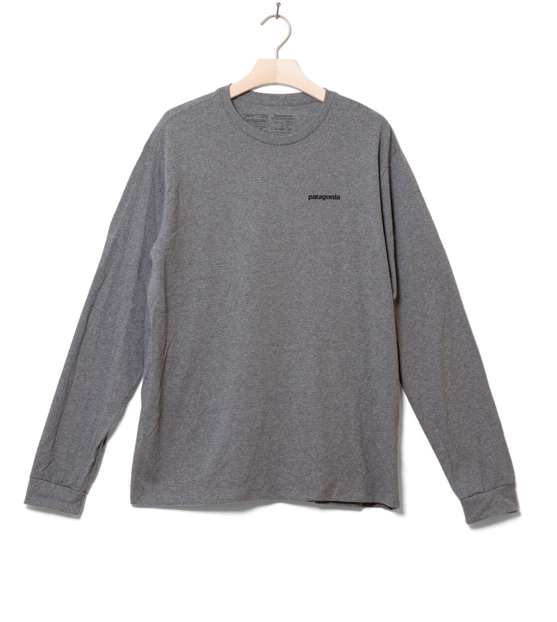 Patagonia Longsleeve P-6 Logo grey gravel heather