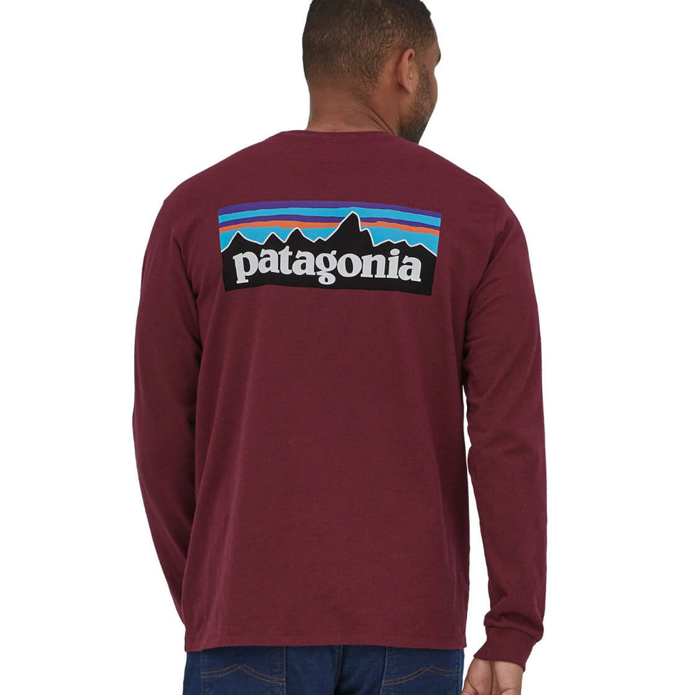 Patagonia Longsleeve P-6 Logo red sequoia