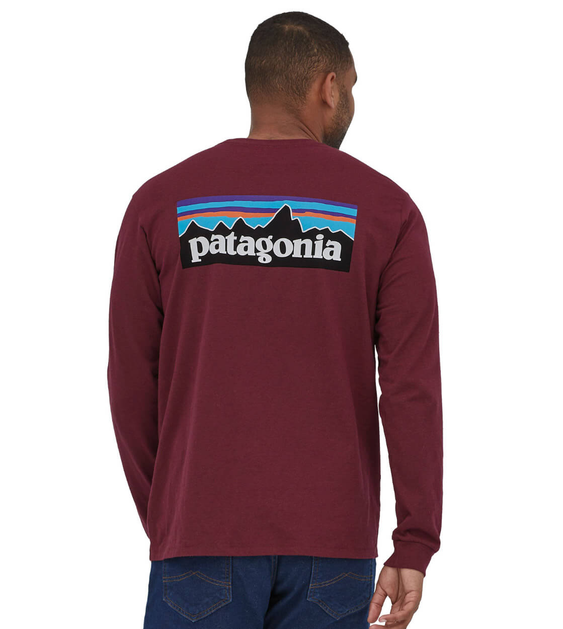 Patagonia Longsleeve P-6 Logo red sequoia