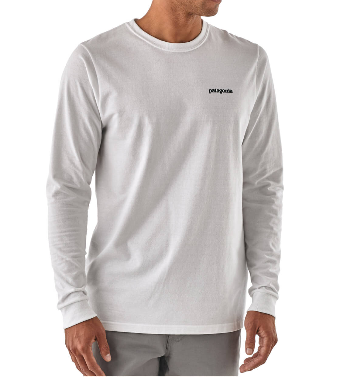 Patagonia Longsleeve P-6 Logo white