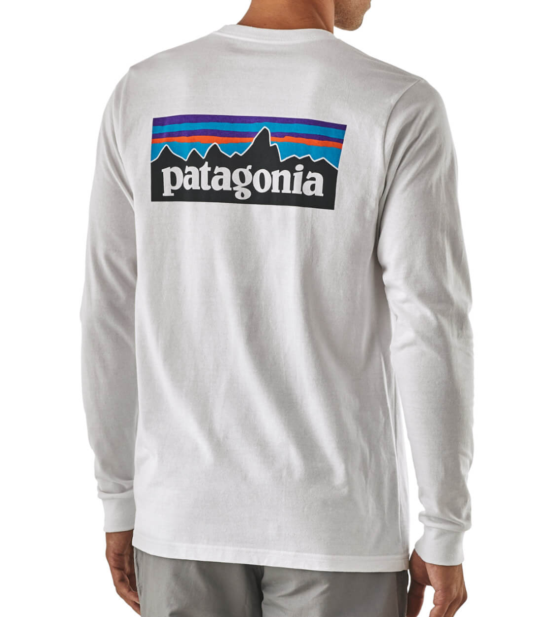 Patagonia Longsleeve P-6 Logo white