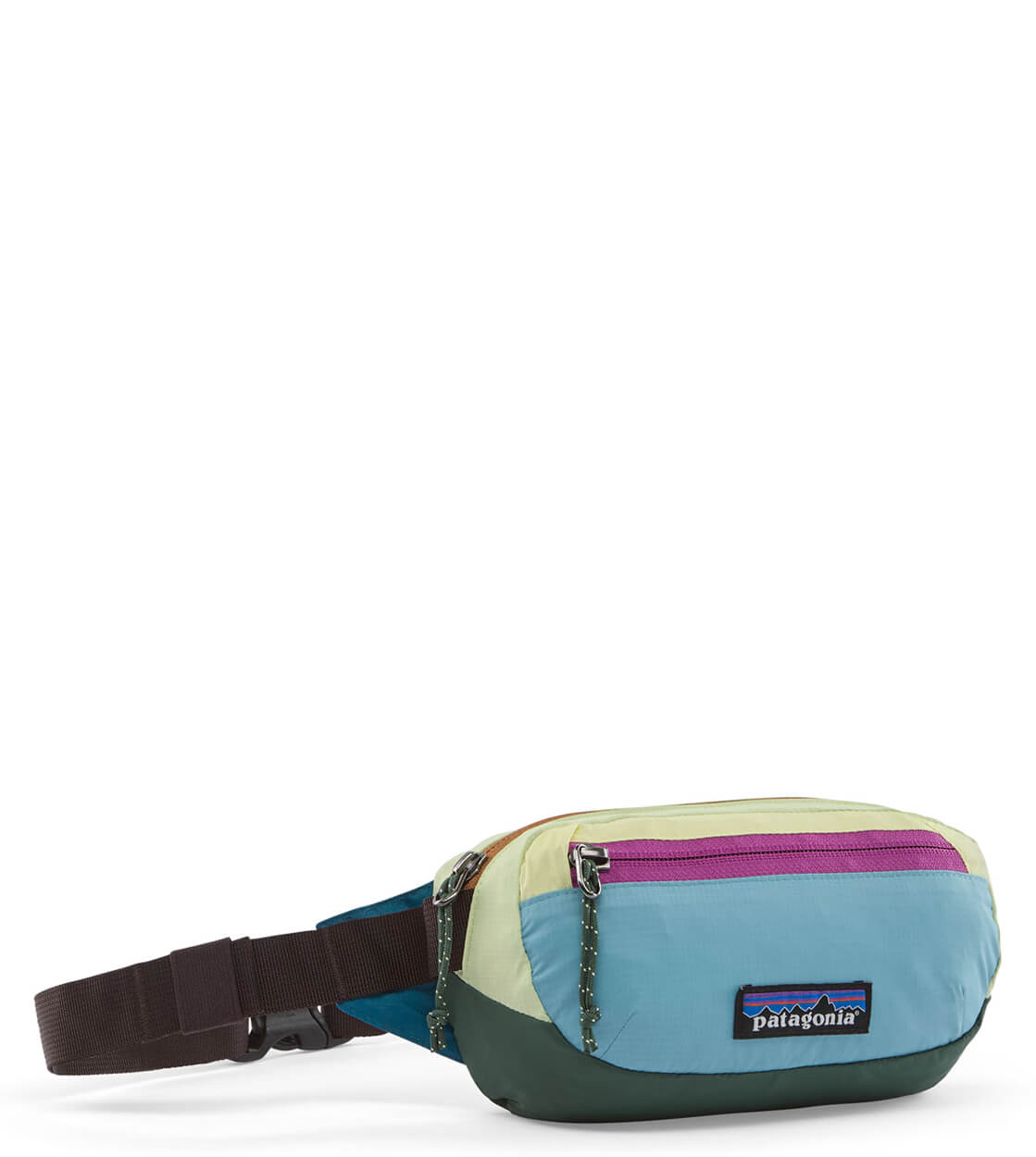 Patagonia Mini Hip Pack Terravia multi patchwork snowmelt blue