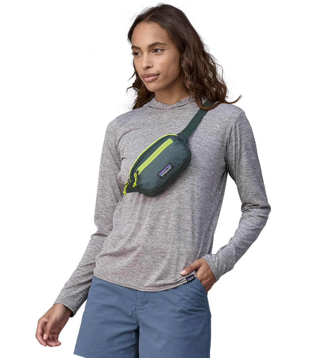 Patagonia Mini Hip Pack Ultralight Black Hole green nouveau